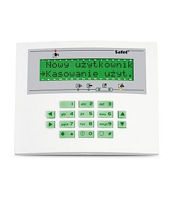 INT-KLCDL-GR | LCD klávesnica, 2 x 16 znakov, 2 vstupy, tamper, RS 232, 145x115x26 mm   