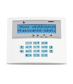 INT-KLCDL-BL | LCD klávesnica, 2 x 16 znakov, 2 vstupy, tamper, RS 232, modré podsvietenie   