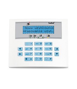 INT-KLCDS-BL | LCD klávesnica, 2 x 16 znakov, 2 vstupy, tamper, RS 232, 114x94x23,6, modré podsvietenie   