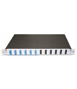41525400ZY | Patch panel FO L 19" 12p 1U LC DX LGY SM OS2   