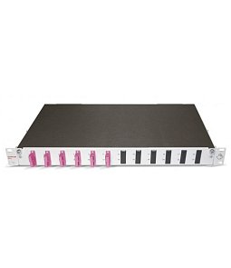 41525700ZY | Patch panel FO L 19" 12p 1U LC DX LGY MM OM4   