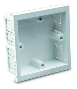 SLB 1 WH | Krabica SLB1 85x85x28mm PVC WH prístrojová pre žľab Starline jednoduchá   
